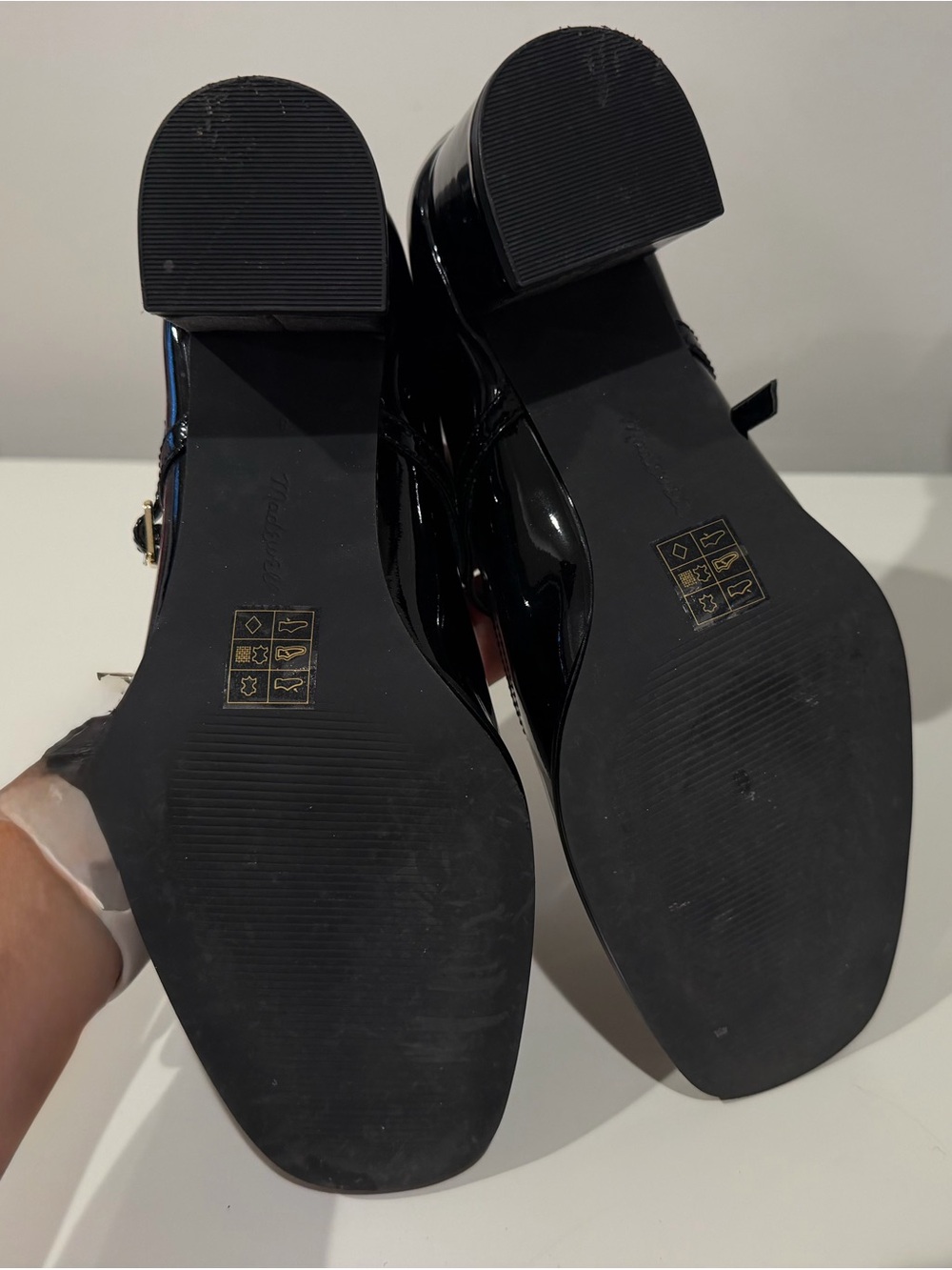Madewell Black Patent Mary Jane Block Heel Pumps size 8 - Picture 8 of 12